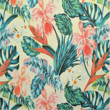 Katoenen Tricot - Summer Island Champagne