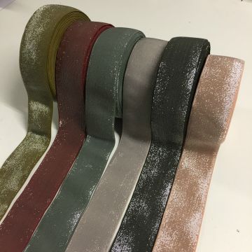 Elastiek Glittery Gold - 40 mm