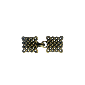 Vest-/Noorse Sluiting - Woven Square - Bronze