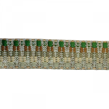Luxe Tassenband 38mm - Ibiza Zigzag - Forest Green