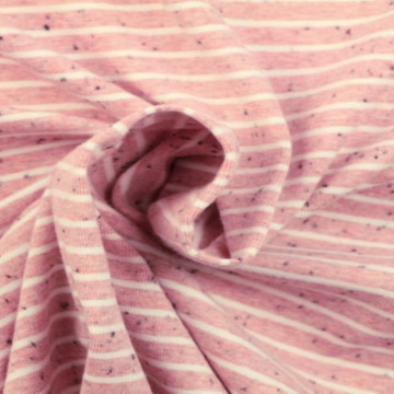 Soft Cotton Jersey - Blush Striped Melange 