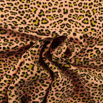 leopard on old pink
