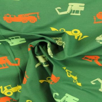 Trucks on Green