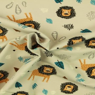 Lions on Soft Grey