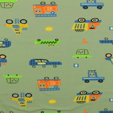 Happy Cars on Vintage Mint