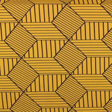 Lined Cubes on Ocher