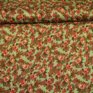 Vintage Flowers on Vintage Green