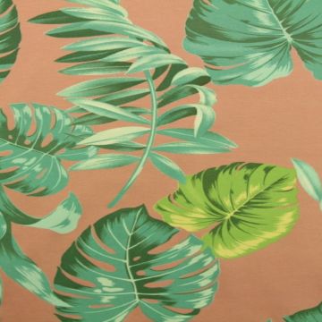 Jungle Leaves on Vintage Pink