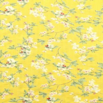 Cotton Viscose - Blossom on Yellow