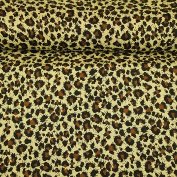 Cotton Viscose - Leopards Brown 