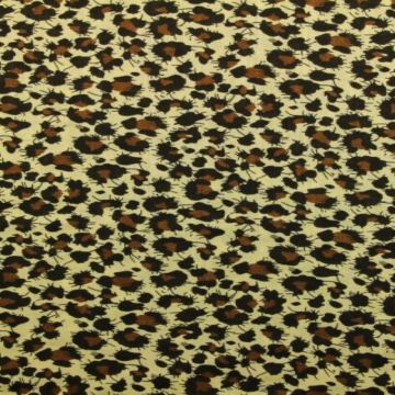 Cotton Viscose - Leopards Brown 