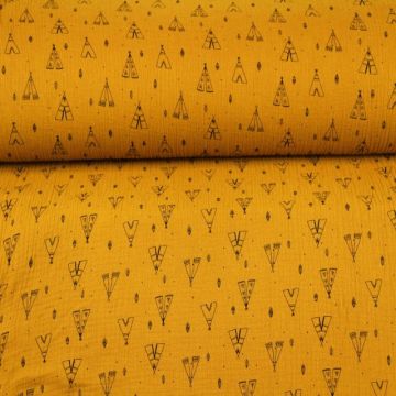 Hydrofiel Stof - Wigwam Dark Ocher 