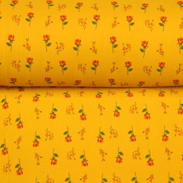 Hydrofiel Stof - Roses Ocher 