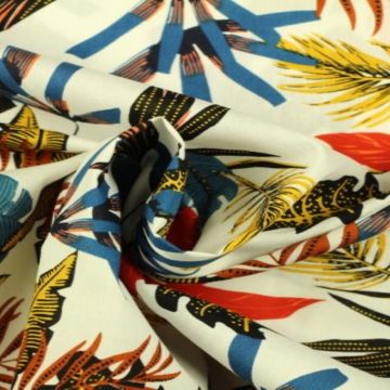 tropische bladeren wit