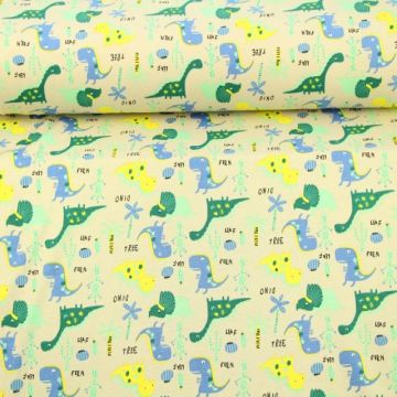 dinosaurus katoenen tricot print