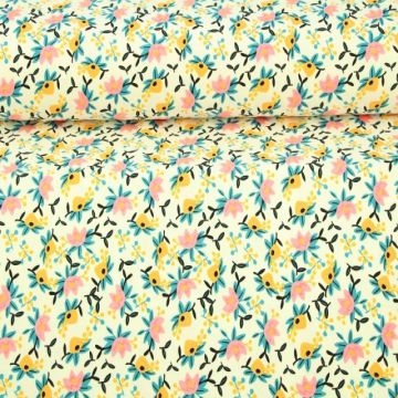 Katoenen Tricot - Island Flowers 