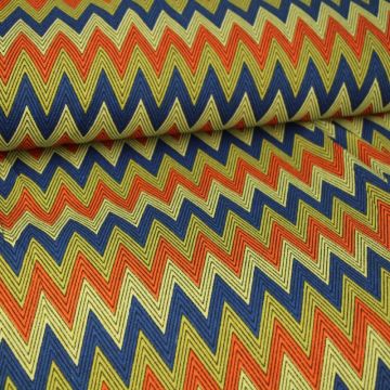 Zigzag Coral/Blue/Beige
