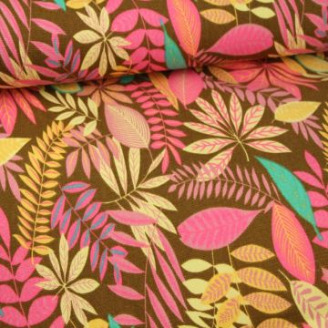 Happy Floral on Brown
