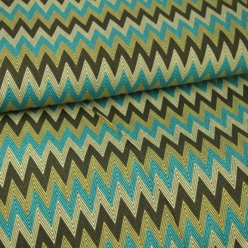 Zigzag - Aqua/Beige/Brown