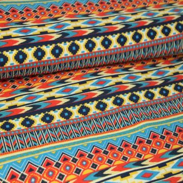 Aqua/Orange Mexican Lines
