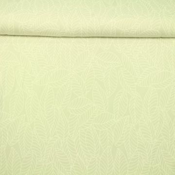 Katoenen Tricot - Autumn Leaves Light Grey