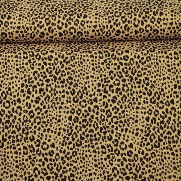 Katoenen Tricot - Cheetah Spots Beige