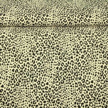 Katoenen Tricot - Cheetah Spots Champagne