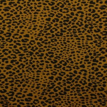 Katoenen Tricot - Cheetah Spots Dark Ocher