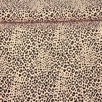 Katoenen Tricot - Cheetah Spots Light Pink