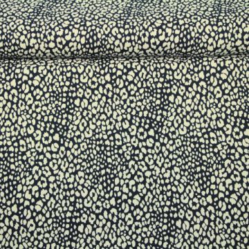 Katoenen Tricot - Cheetah Spots Dark Navy