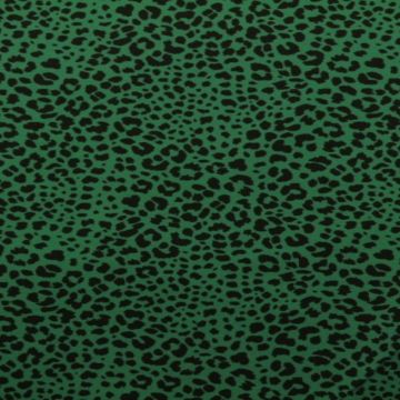 Katoenen Tricot - Cheetah Spots Dark Green