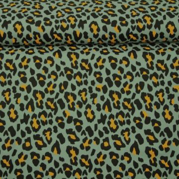 Katoenen Tricot - Winter Animal Vintage Green