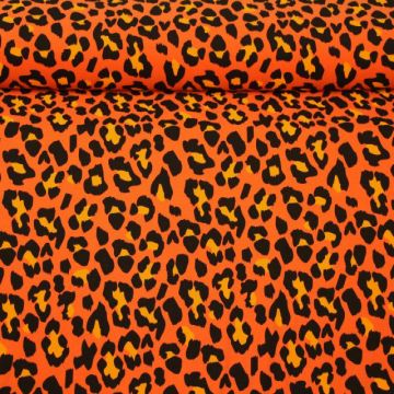 Katoenen Tricot - Winter Animal Rusty/Orange