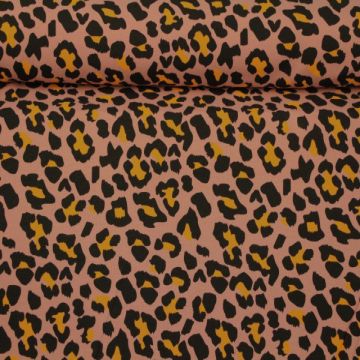 Katoenen Tricot - Winter Animal Old Pink