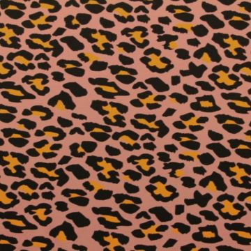Katoenen Tricot - Winter Animal Old Pink
