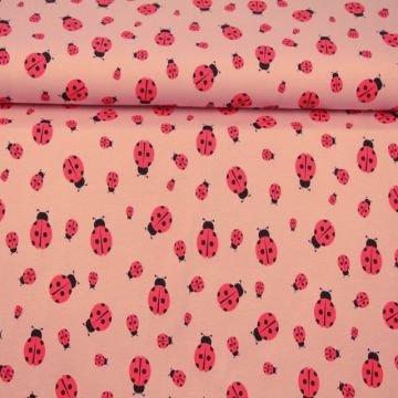 Katoenen Tricot - Ladybug Old Pink