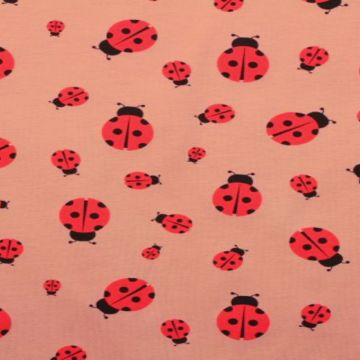 Katoenen Tricot - Ladybug Old Pink