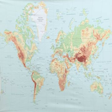 Stretch Katoen - Worldmap PANEEL