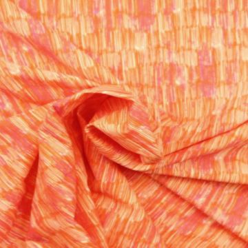 Lycra - Tiny Stripes Orange/Pink