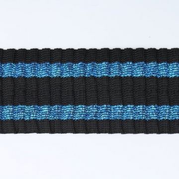 Blue Lurex Stripes