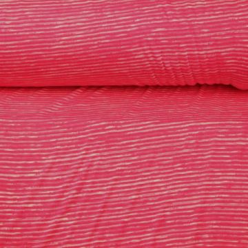 Gebreide tricot - Bright Pink Stripes