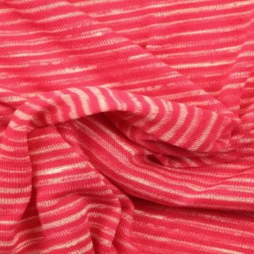 Gebreide tricot - Bright Pink Stripes