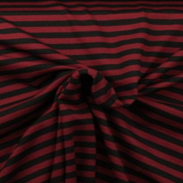 Gebreide tricot - Dark Red Stripes