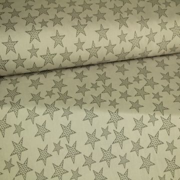Katoen -Grey Stars