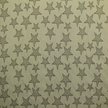 Katoen -Grey Stars