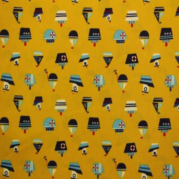 Katoen -Little Sailor on Yellow