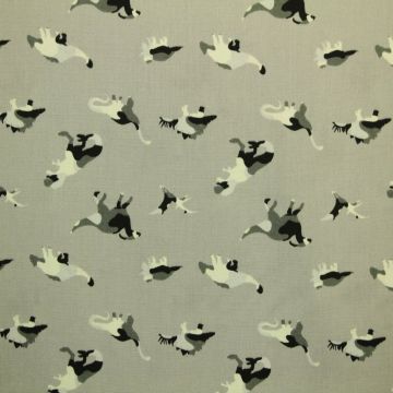 Katoen -Camouflage Dino on Light Grey