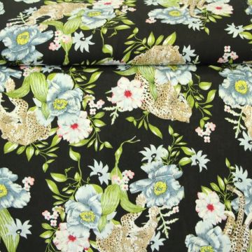 Viscose - Cheetah Behind the Flower