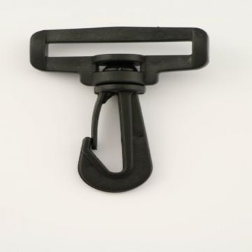 Musketonhaak 38 mm - Zwart