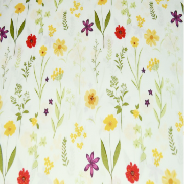 Katoen - Picking Flowers - White